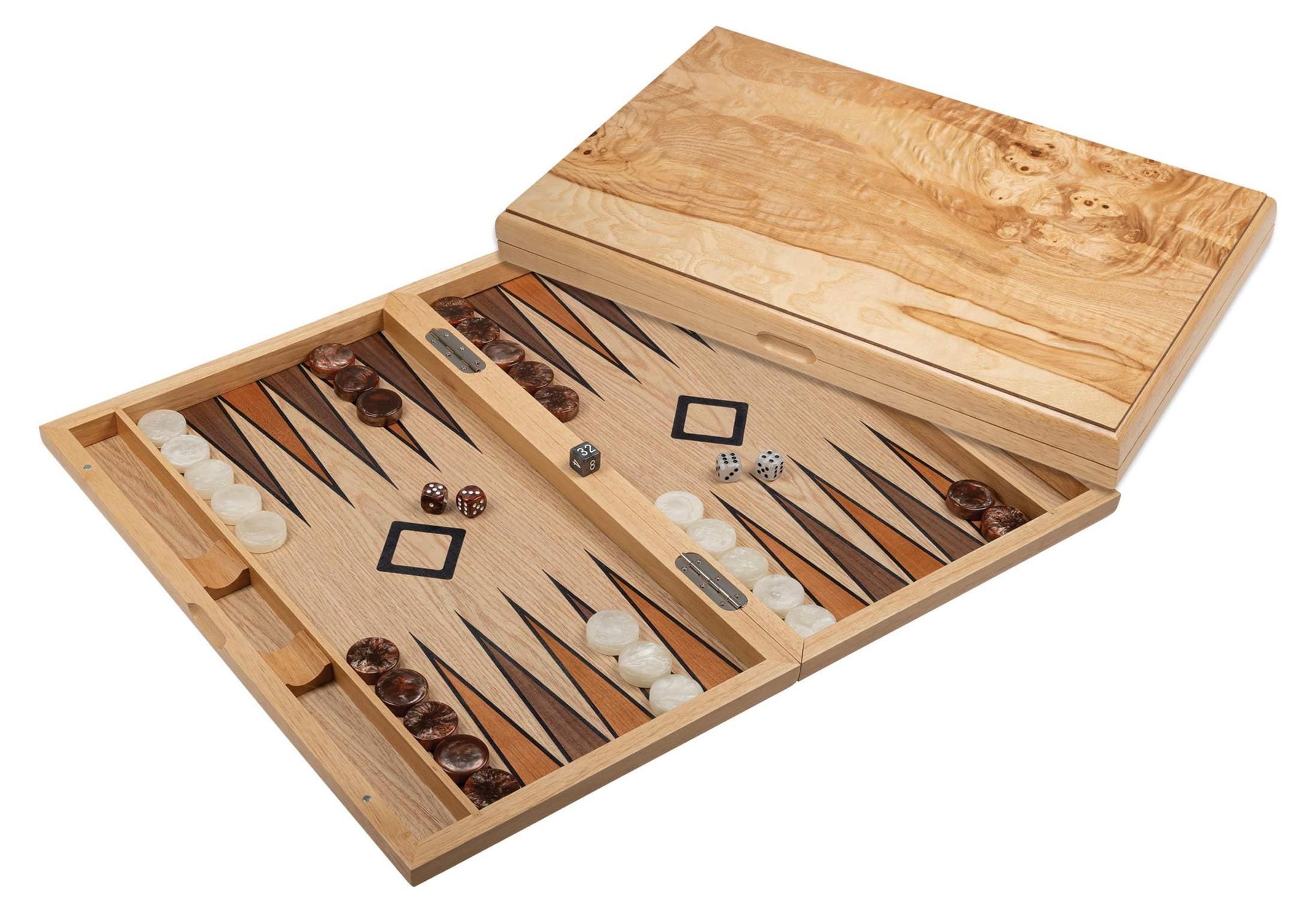 Backgammon Sifnos groß, Magnetverschluss, Holz, 48,2 x 29 cm