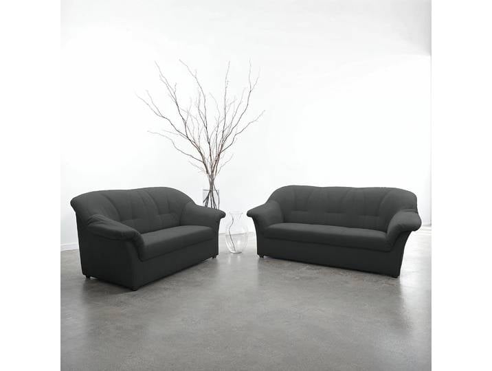 Polstergarnitur, 100% Polyester, Grau, 82×82 cm, Zeitloses Design, Klassisch & Modern, Domo-collection