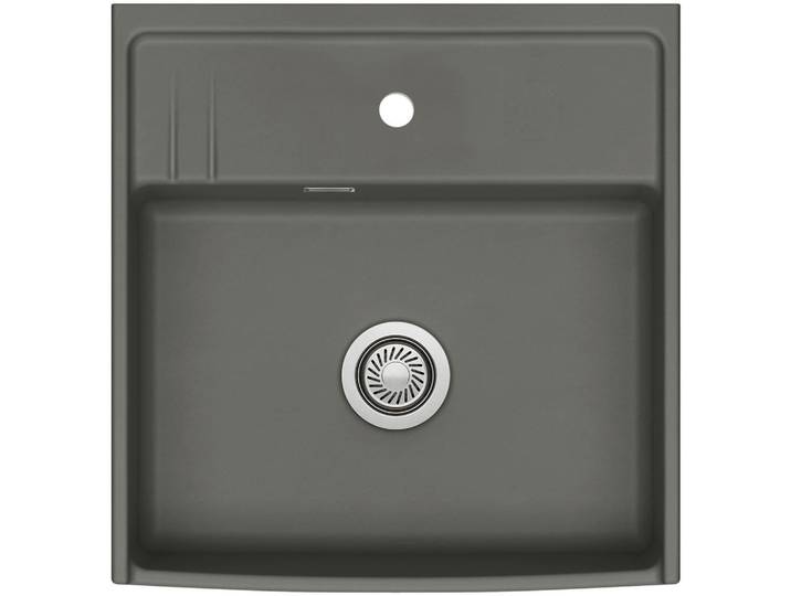 Systemceram Spüle Kentro 60, Lavagrau, Keramik, 59.5x20.0x61.8 cm, Küchen, Küchenausstattung, Küchenspülen, Keramikspüle