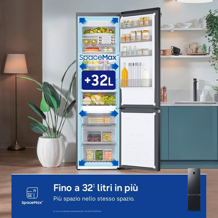 Samsung Frigorifero Combinato Rb38c776cb1/ef Classe C 390l-antracite