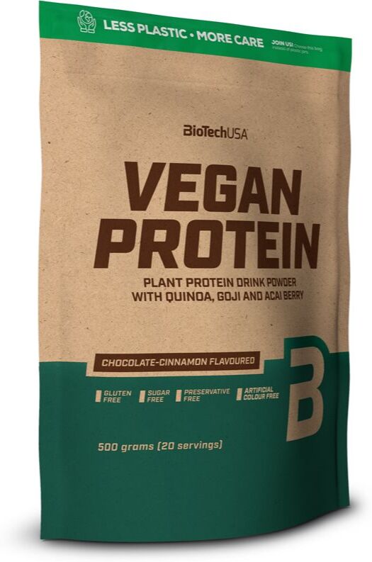 BioTechUSA Vegan Protein protéine végétalienne saveur Chocolate Cinnamon 500 g