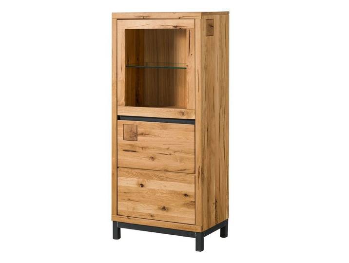 Massivmoebel24 Standvitrine VILLANDERS (Vitrine Wildeiche 65x40x148 natur geölt VILLANDERS #104) Vitrine Wildeiche 65x40x148 natur geölt VILLANDERS #104