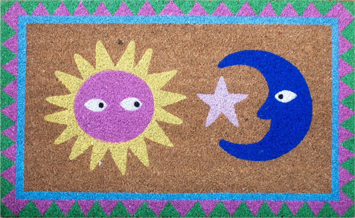 Kitsch Kitchen deurmat Loteria sun moon naturel