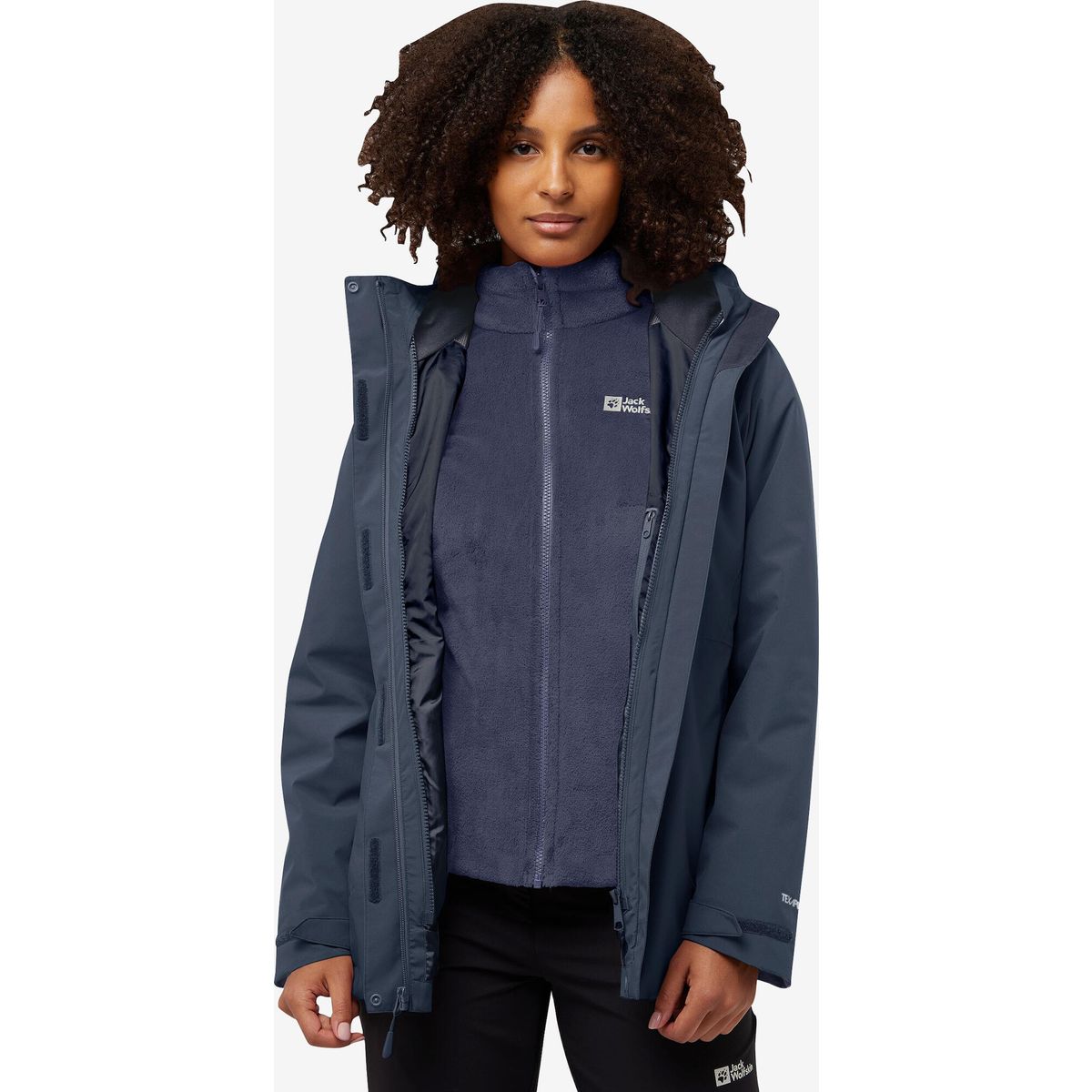 Jack Wolfskin Rotwand 3IN1 Jacket W midnight sky (C0412) L A60333_C0412_A10