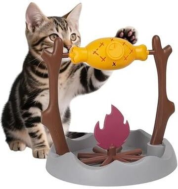 Inspired Finds Campfire Spin Treat Puzzle Feeder Interactive Slow Feeding & Brain Training Toy For Cats Campfire Spin Treat Puzzle Feeder Interactive Slow Feeding & Brain Training Toy For Cats