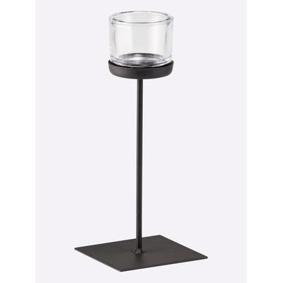HEINE HOME Windlicht, braun (schwarzbraun), B/H/T: 10cm x 25cm x 10cm, Kerzenhalter, Windlicht