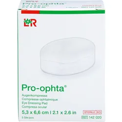pro-Ophta Augenkompresse 5.3x6.6 cm Steril 5 ST