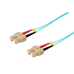 Duplex Patchkabel SC/SC 50/125μ OM3 aqua 1,0m