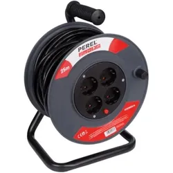 Velleman, Kabelrolle, KABELTROMMEL - 25 m - 3G1.5 - 4 STECKDOSEN (25 m, 1.50 mm2)