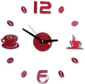 Universal Stock Modern DIY Wall Clock Acrylic Silent Quartz Wall Clock For Living Room Decor red
