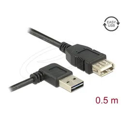 DELOCK Easy-USB-Kab.2.0 A(gewink. re/li) -> A-Bu 0.5m sch
