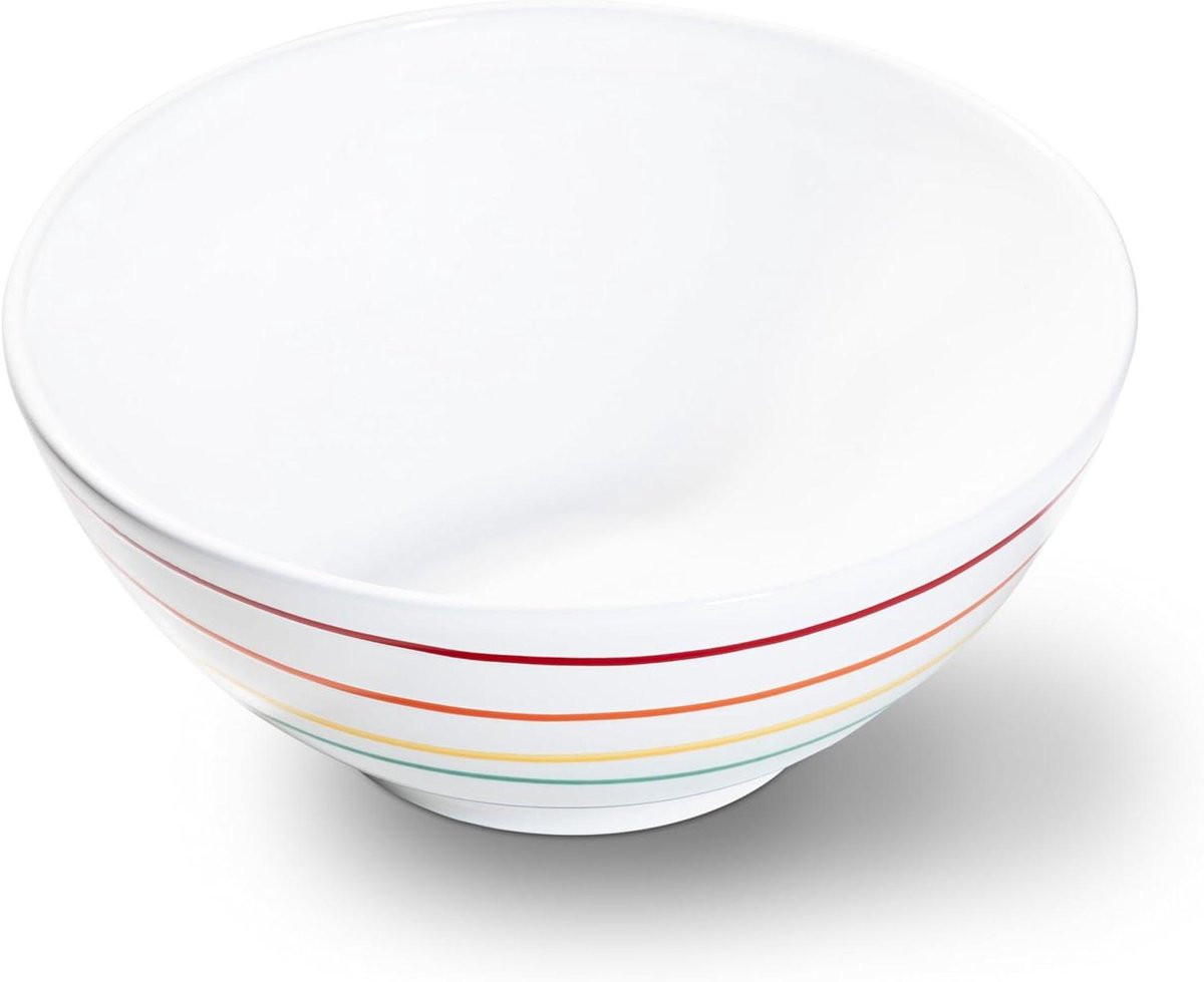 Handgemaakte Oostenrijkse keramische saladekom serveerschaal - Meerkleurig - 27 cm
