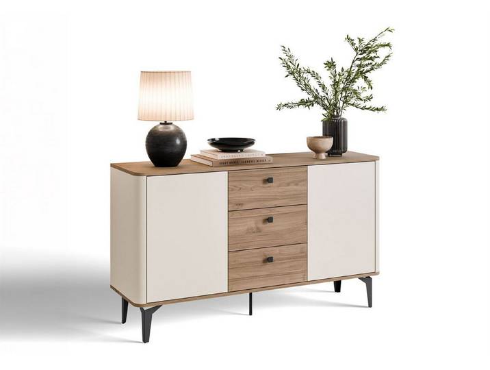 Lookway Kommode für Schlafzimmer Schubladenkommoden 140 cm MOCHA 2D3S, 140x81x40 cm