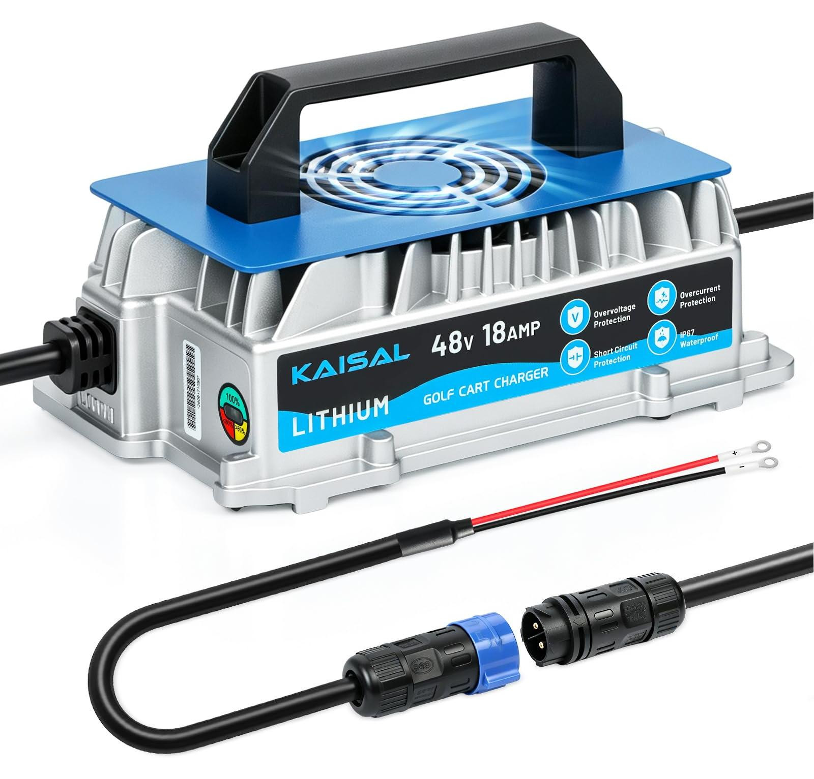 Selius Acculader LiFePO4 58,4V 18A - 48 Volt Uitgang - Blauw