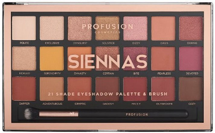 Profusion Cosmetics Palette Siennas Fard à paupières