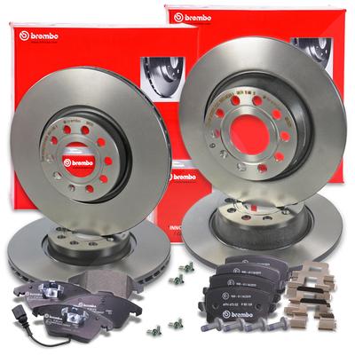 Brembo Bremsscheiben +Bremsbeläge vorne+hinten [Hersteller-Nr. 40435345] für VW