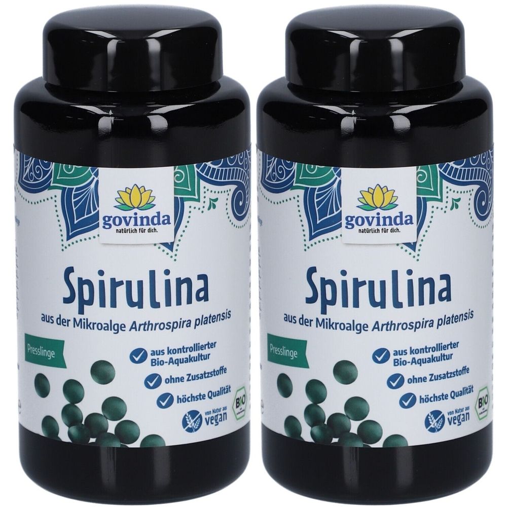 Govinda Bio-Spirulina 2x 2x180 g Kapseln