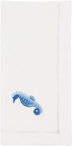 "Saro Lifestyle Seaside Splendor Embroidered Seahorse Napkin (Set of 6) - 20""x20"""