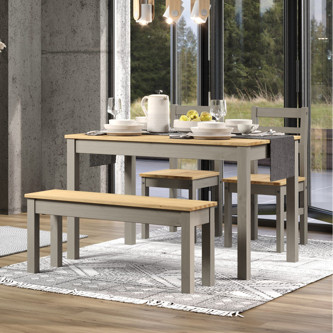 Lark Manor Bryon 5 - Person Dining Set Brown 5