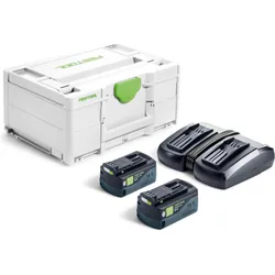 Festool, Werkzeugakku + Ladegerät, Energie-Set SYS 18V 2x5,0/TCL 6 DUO (18 V)