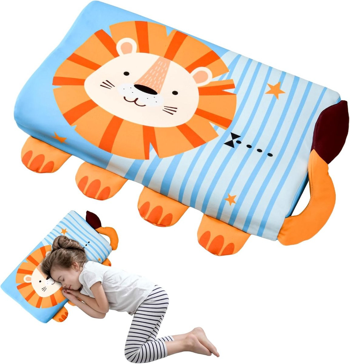 SnelShoppen Kids Geheugenschuim Kussen - Ergonomisch en Hypoallergeen Kussen voor Kinderen met Afneembare Hoes