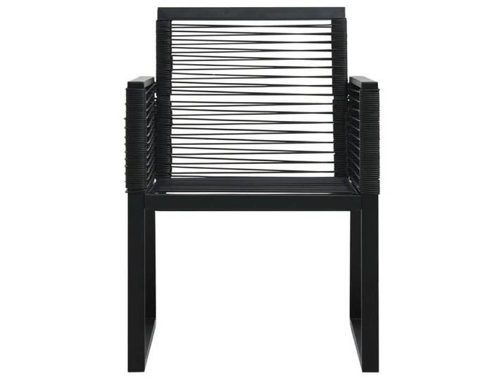 Noir Siège de jardin - Chaises de jardin - (2 pcs) - Noir Rotin PVC C2509