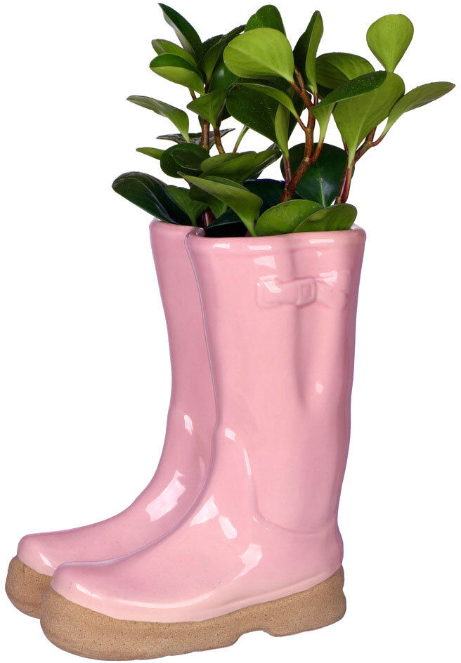 Brambly Cottage Carlson Ceramic Outdoor Pot Planter Pink 29.5cm H x 24cm W x 16cm D