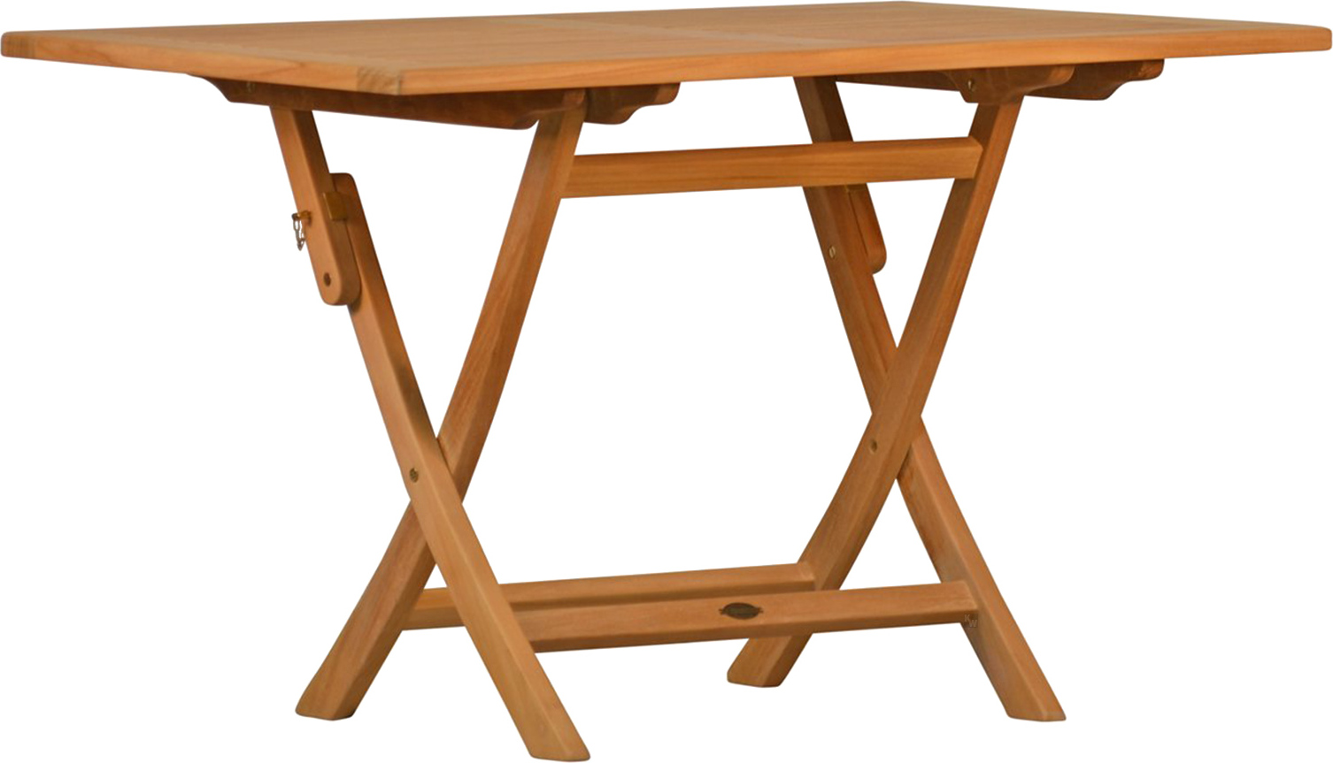 Klapptisch Premium Teak Falttisch 120 x 80 cm als wetterfester Teak Gartentisch klappbarer und unbehandelter Teakholztisch