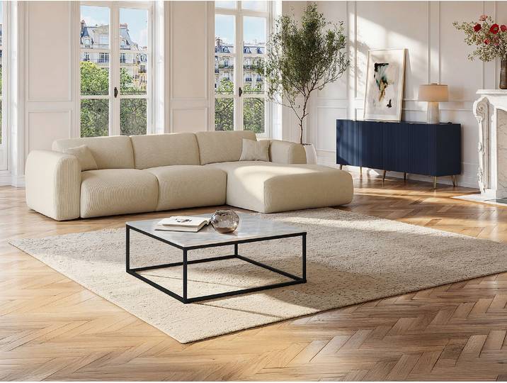 Couchtisch Design - Marmor & Metall - Schwarz & Weiß - ARETHA von Pascal MORABITO