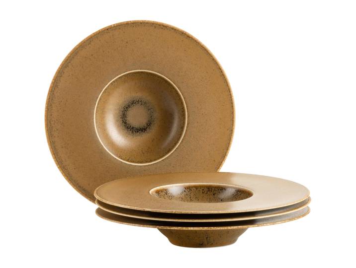 MÄSER Speiseteller-Set 4-tlg. Grumpy beige Porzellan D 25 cm 1 Stk