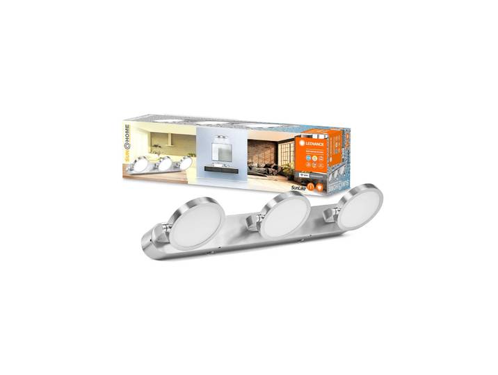 LEDVANCE SMART+ SUN@Home Bathroom LED-Wandspot 3-flammig Bathroom, dimmbar, alu / grau / zink, für Badezimmer, Metall, Modern, Wandlampe