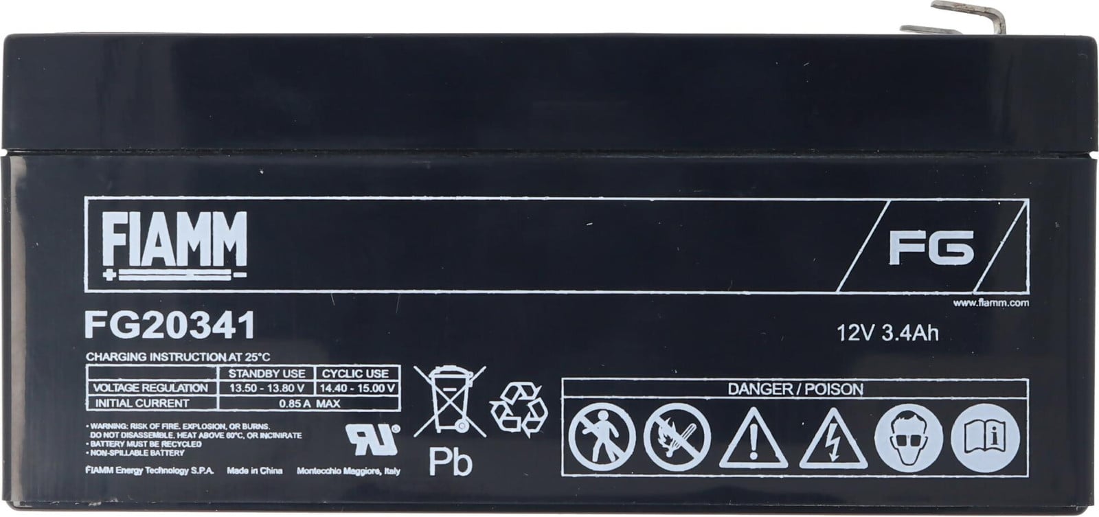 Fiamm FG20301 oplaadbare batterij, 3,0Ah