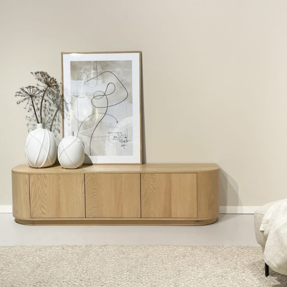 Moloo Meuble tv 180 cm chêne Marron 180x45x40cm