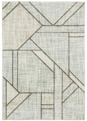 Vista Home Celeste Geometric Grey/ Beige Power Loom Rug