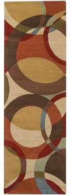 Livabliss Mayflower Handmade Modern Circles Wool Area Rug