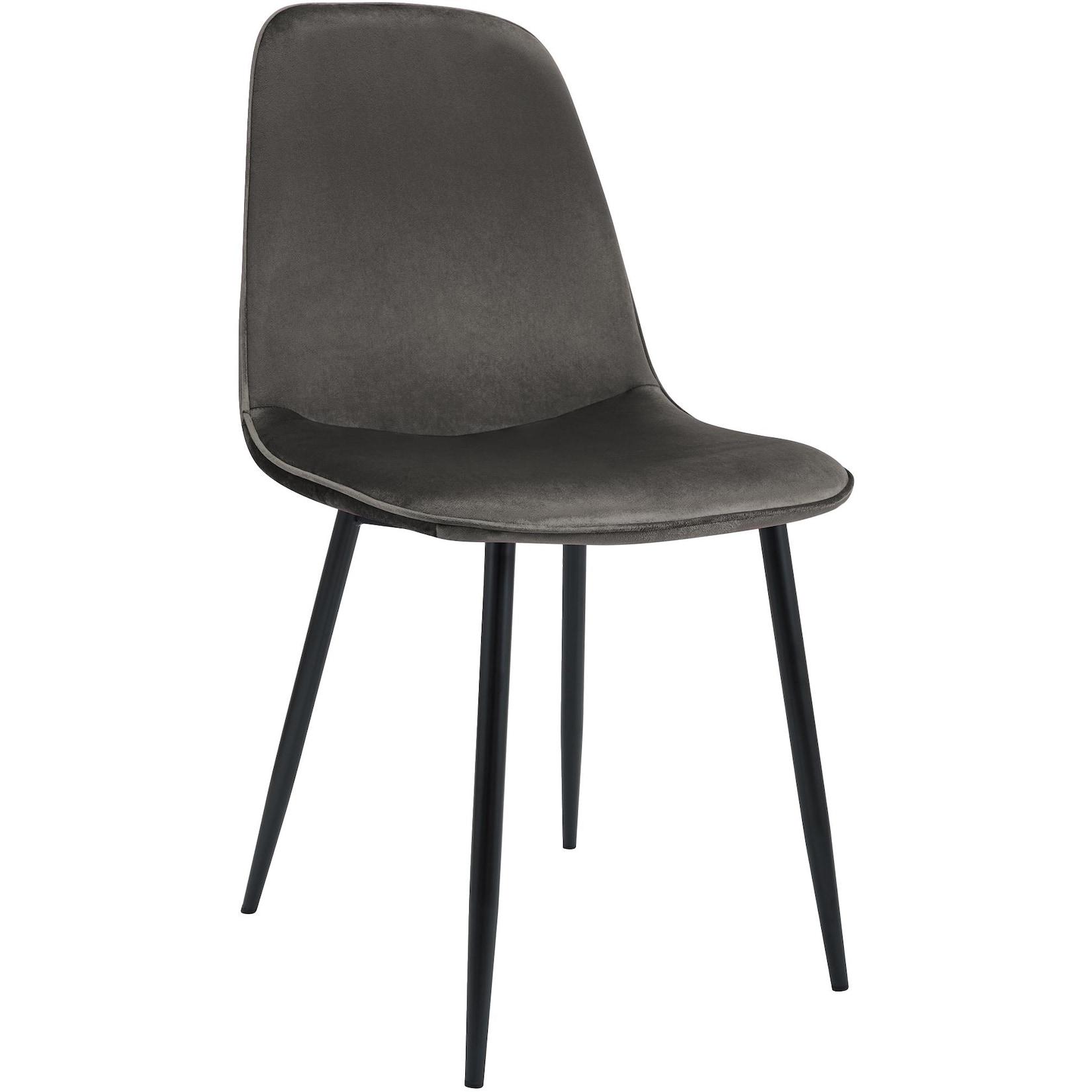 CLP Esszimmerstuhl Maryam Samt Farbe: anthrazit, Material: Samt