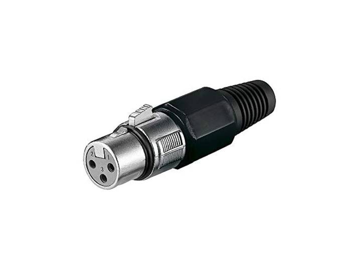 Goobay XLR 189 SB zwart 3 pol. Microfoonkoppeling, 3-po.