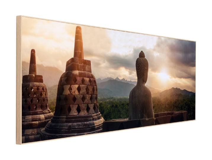Wandbild 52x156 Borobudur