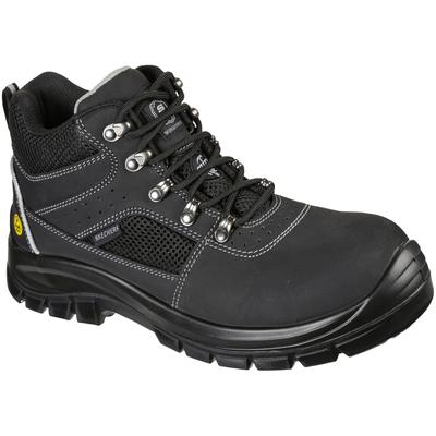 Sicherheitsstiefel SKECHERS "TROPHUS - LETIC" Gr. 48,5, schwarz, 48,5, kühlend, Mesh, Nubukleder, Schuhe, S1 P ESD, durchtrittsicher, bequem und elektrisch ableitend