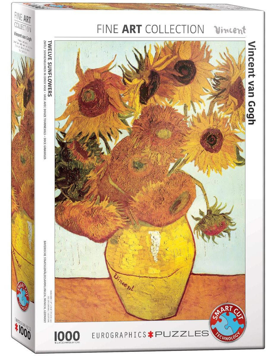Eurographics Puzzel Kunst van Van Gogh Zonnebloemen 1000 stukjes