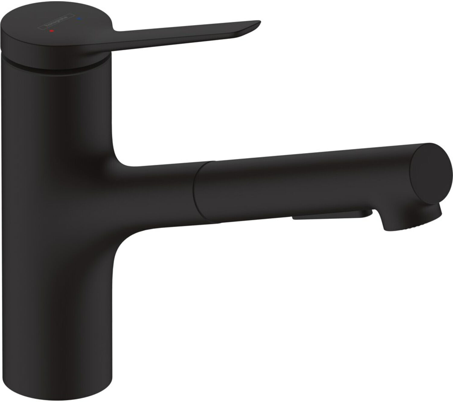 Hansgrohe Einhebel-Küchenarmatur Zesis M33 Auszugslänge bis zu 500mm, mattschwarz (74820670)