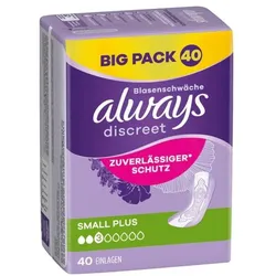 Always Discreet Inkontinenzeinlagen »Discreet Small Plus« 40 Stück