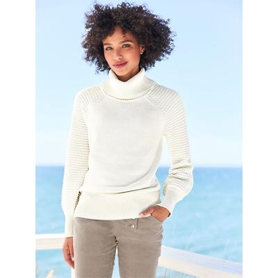 Strickpullover HEINE "Pullover", Damen, Gr. 38, beige (ecru), 100% Baumwolle, unifarben, Pullover Strickpullover