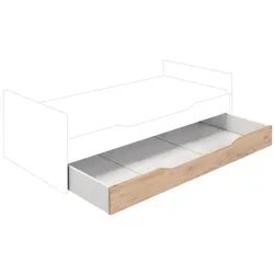 Paidi Ausziehbett Fionn 90 x 190 cm Holzoptik Braun Eiche