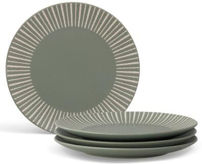 "Noritake Colorwave Stripe Set of 4 Coupe Accent Plates, 8.5"""