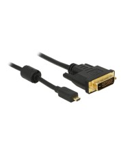 Delock Video- / Audiokabel Dual Link HDMI / DVI DVI-D M bis mikro M 1 m Schwarz (83585)