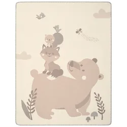 Kinderdecken FOXY&FRIENDS (BL 75x100 cm) - beige - BL 75x100 cm