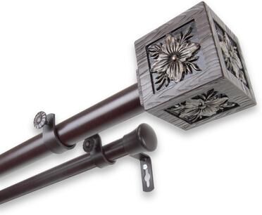 InStyleDesign Jocelyn Adjustable Double Curtain Rod