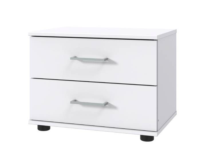 Table de chevet Taiga 40cm Blanc/Blanc