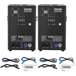 VEVOR 2x Funkenmaschine 700 W Pyrotechnikmaschine Aluminiumlegierung Feuerwerksmaschine DMX Controller Einstellbar 2–5m Cold Spark Machine 7 min pro Nachladen Ideal für Hochzeit, DJ Show, Partys